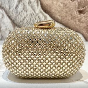 🆕 Gold Rhinestone Clutch Handbag